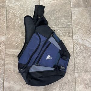 Adidas Sling Backpack Black/White Load Spring Crossbody Shoulder Strap Large